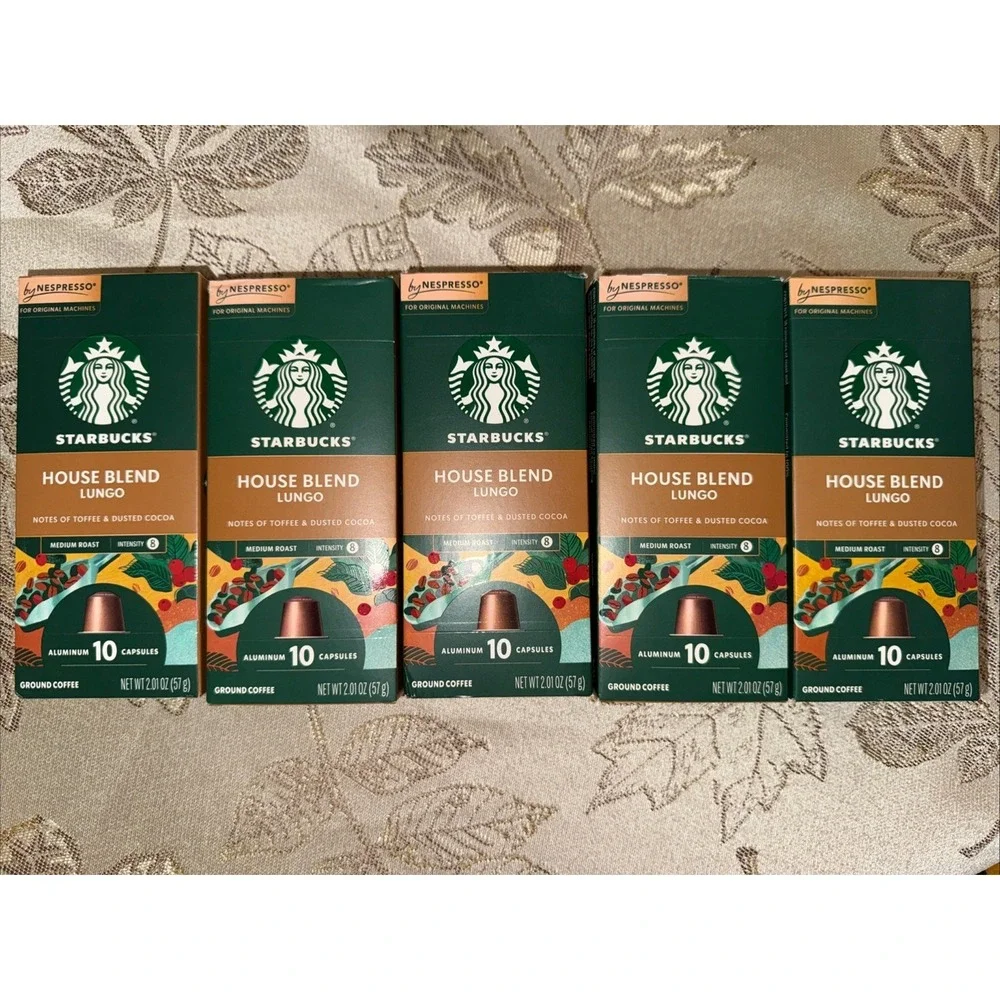 Starbucks‎ 50 Ct Nespresso House Blend Lungo Coffee Capsules Pods
